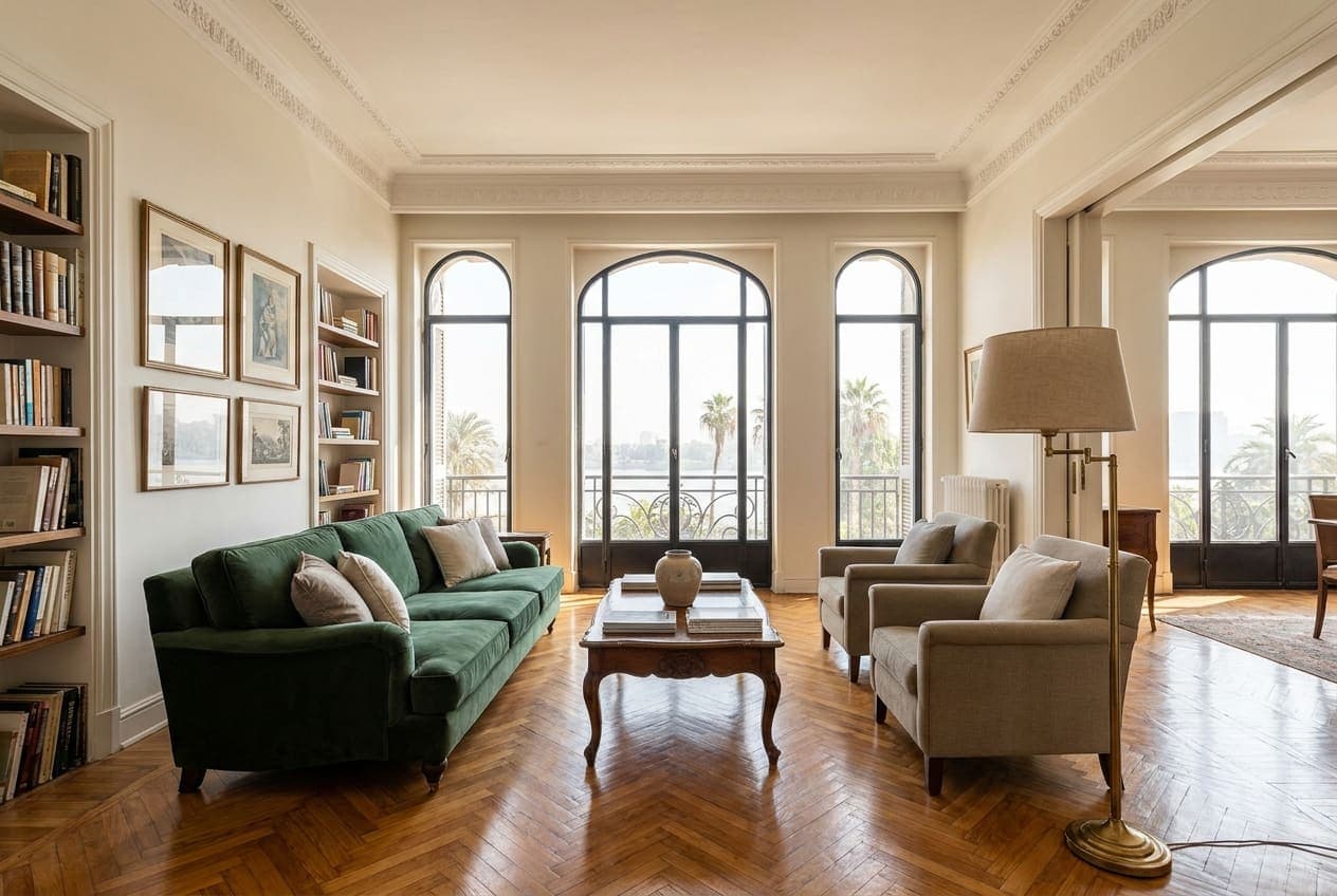 Nile-view 2-bedroom in Zamalek